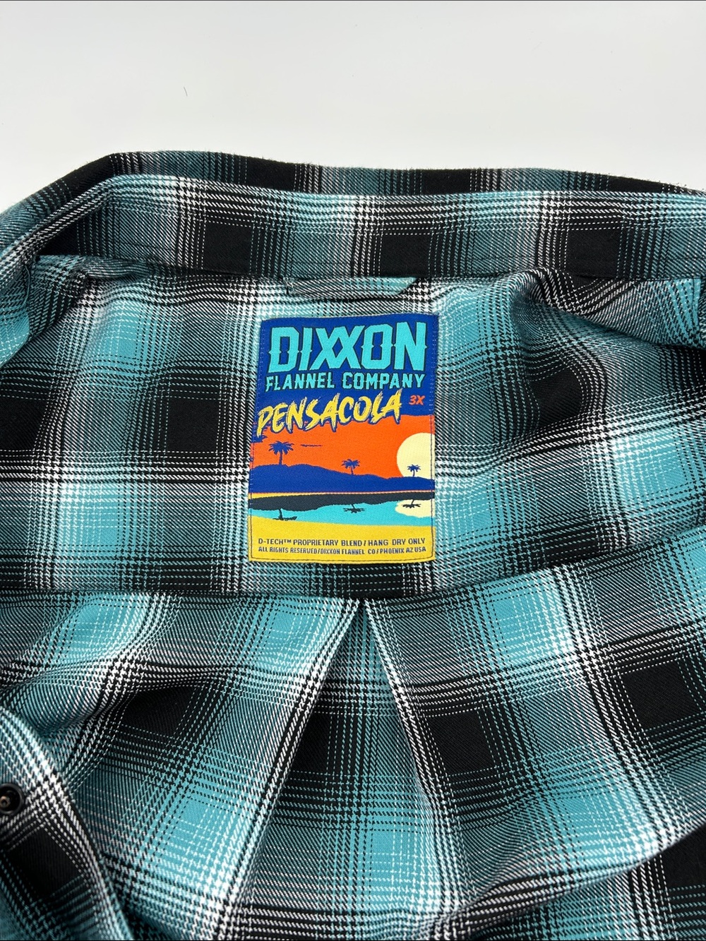 DIXXON Pensacola Flannel Plaid Shirt Men's Biker Blue Black 3X Lumberjack Punk - Picture 10 of 10